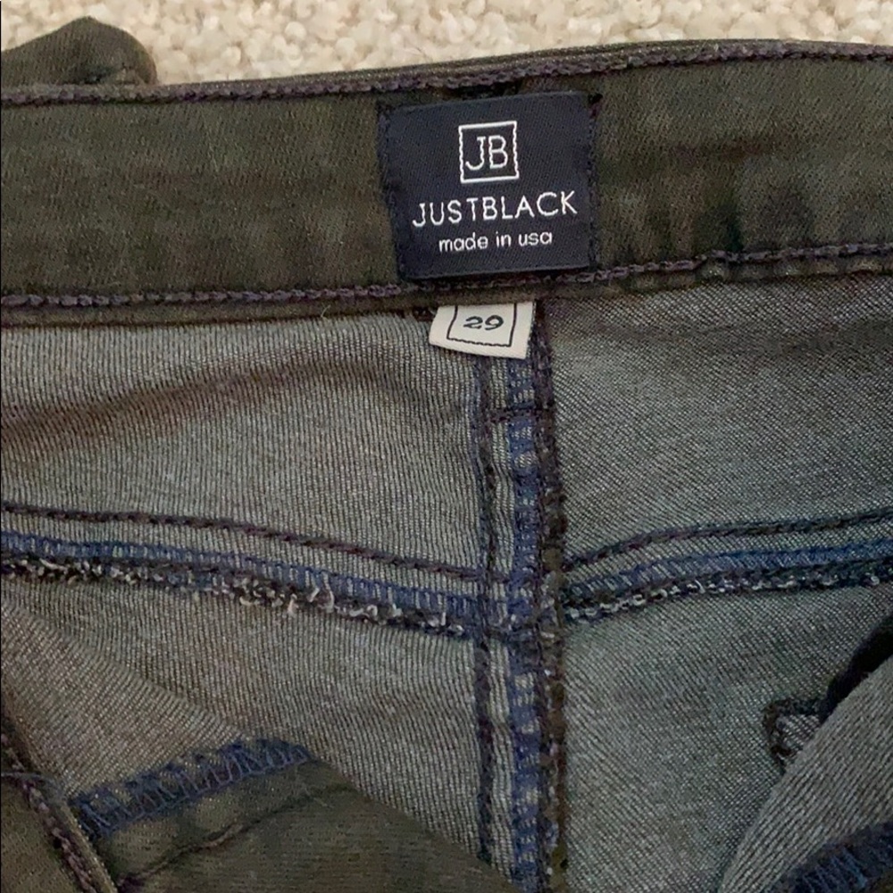 Just Black Army Green Skinny Jean - Picture 2 of 3